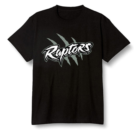 Pop Colour AJ1 Low Retro 'White' White/White-Metallic Silver - Raptors - Black Men T-shirt