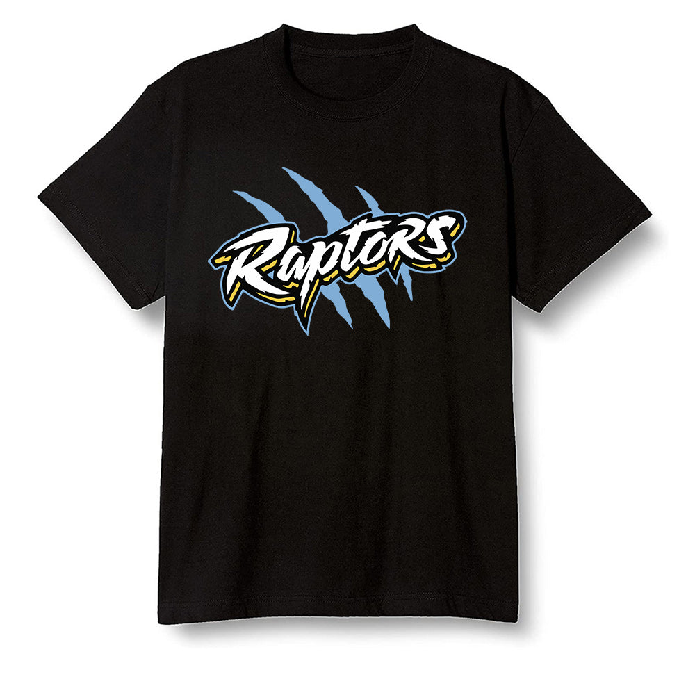 Pop Colour AJ1 Retro Low 'West Coast' White/Varsity Maize-University Blue - Raptors - Black Men T-shirt