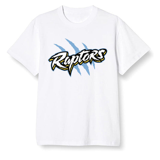 Pop Colour AJ1 Retro Low 'West Coast' White/Varsity Maize-University Blue - Raptors - White Men T-shirt