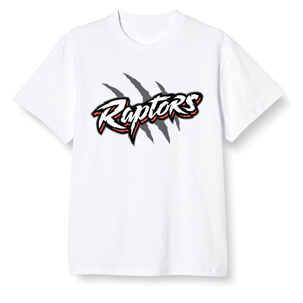 Pop Colour AJ1 Low GS Light Smoke Grey - Raptors - White Men T-shirt