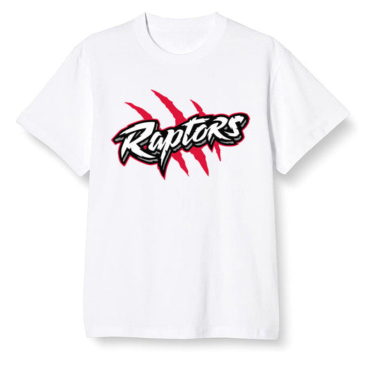 Pop Colour AJ1 Retro High OG Light Smoke Grey - Raptors - White Men T-shirt