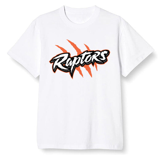 Pop Colour AJ1 Retro High OG Electro Orange - Raptors - White Men T-shirt
