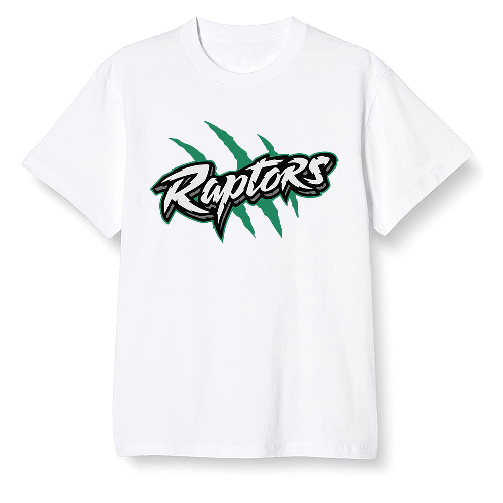 Pop Colour AJ1 Retro High OG Pine Green J10443 - Raptors - White Men T-shirt