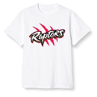 Pop Colour AJ1 Retro High OG Light Fusion Red - Raptors - White Men T-shirt