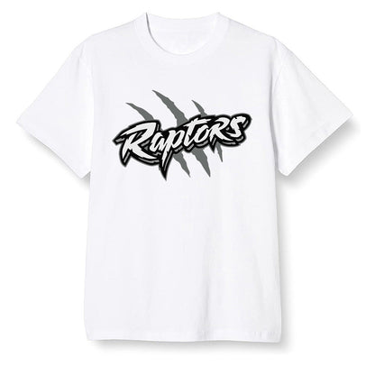 Pop Colour AJ1 High OG Silver TOE - Raptors - White Men T-shirt
