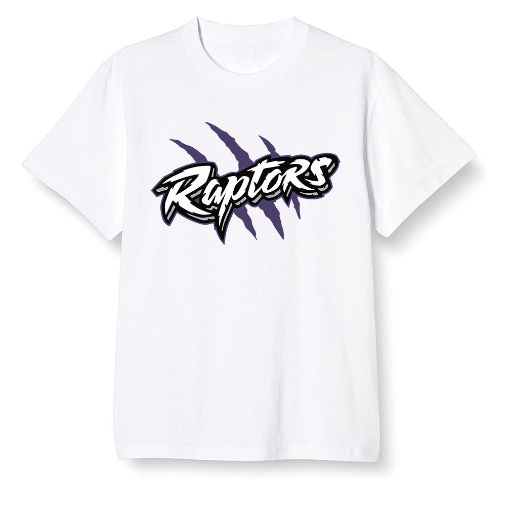 Pop Colour AJ1 High OG Court Purple - Raptors - White Men T-shirt