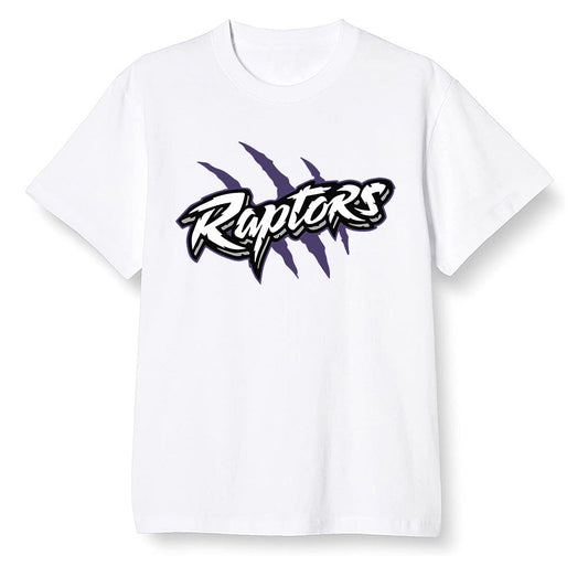 Pop Colour AJ1 High OG Court Purple - Raptors - White Men T-shirt