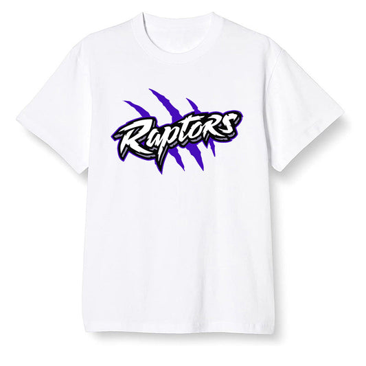 Pop Colour AJ13 Retro Court Purple - Raptors - White Men T-shirt