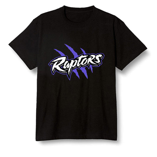 Pop Colour AJ6 Retro Ltr Flint - Raptors - Black Men T-shirt
