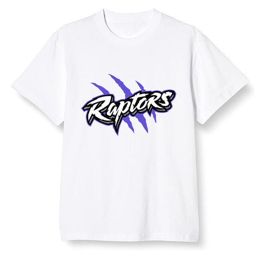 Pop Colour AJ6 Retro Ltr Flint - Raptors - White Men T-shirt