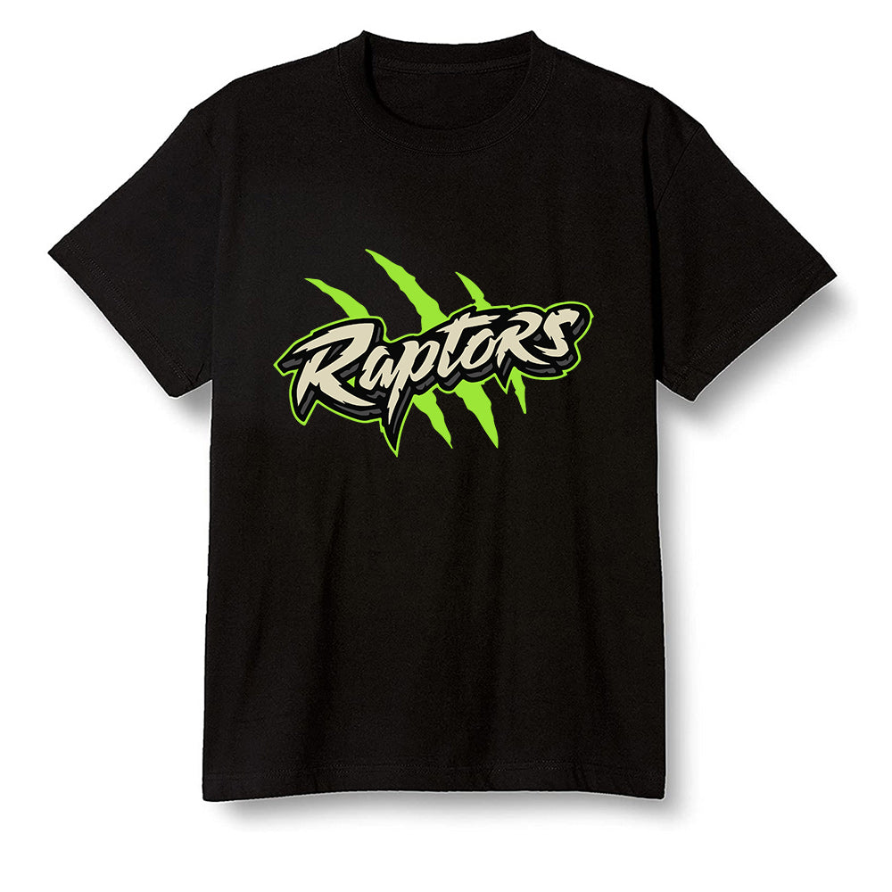 Pop Colour AJ6 Retro Electric Green - Raptors - Black Men T-shirt