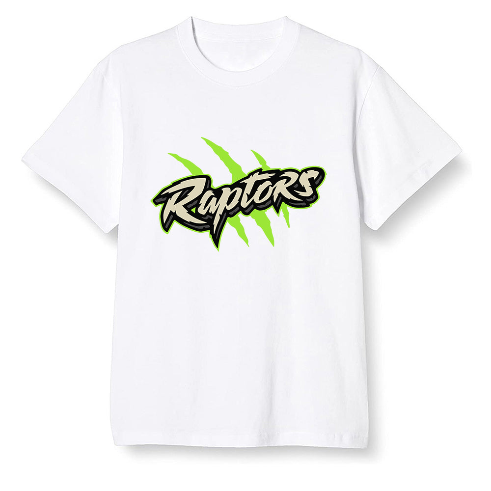 Pop Colour AJ6 Retro Electric Green - Raptors - White Men T-shirt