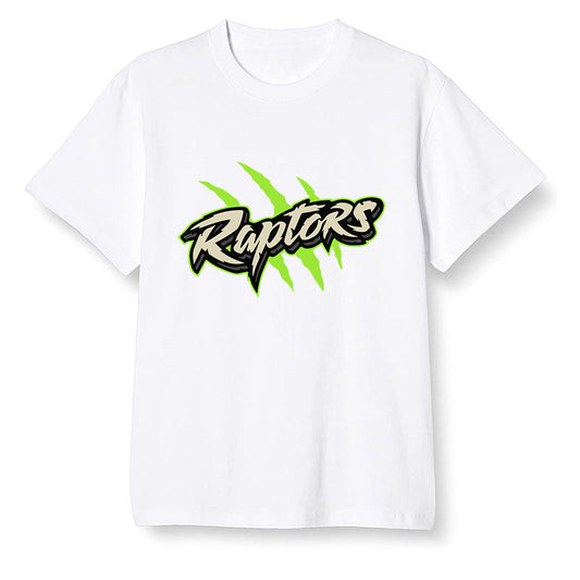 Pop Colour AJ6 Retro Electric Green - Raptors - White Men T-shirt