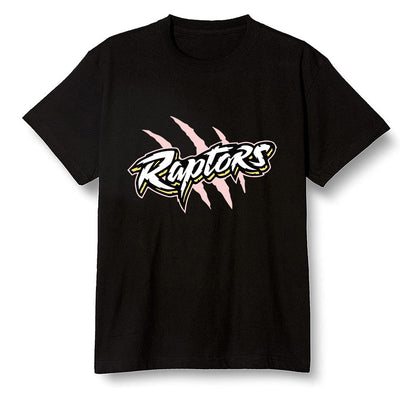 Pop Colour AJ6 Retro Gold Hoops - Raptors - Black Men T-shirt