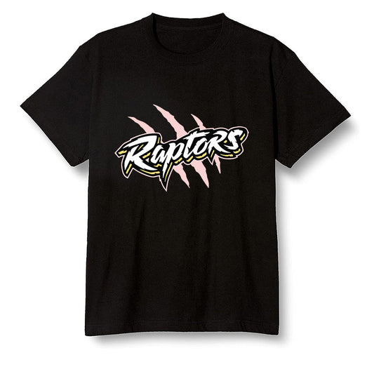 Pop Colour AJ6 Retro Gold Hoops - Raptors - Black Men T-shirt