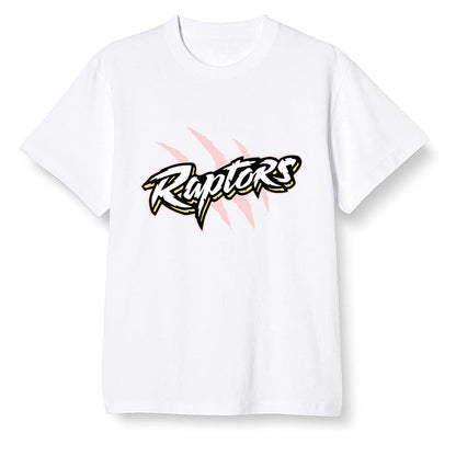 Pop Colour AJ6 Retro Gold Hoops - Raptors - White Men T-shirt