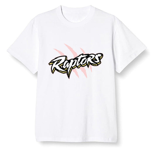 Pop Colour AJ6 Retro Gold Hoops - Raptors - White Men T-shirt