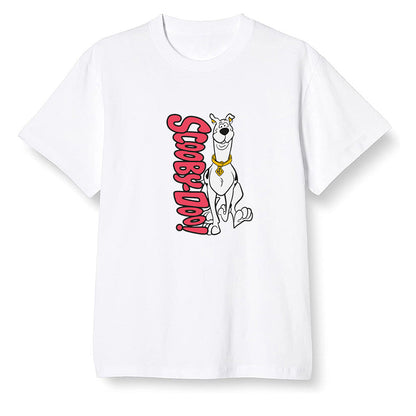 Pop Colour AJ1 Retro High OG Light Fusion Red - Scooby Doo! - White Men T-shirt