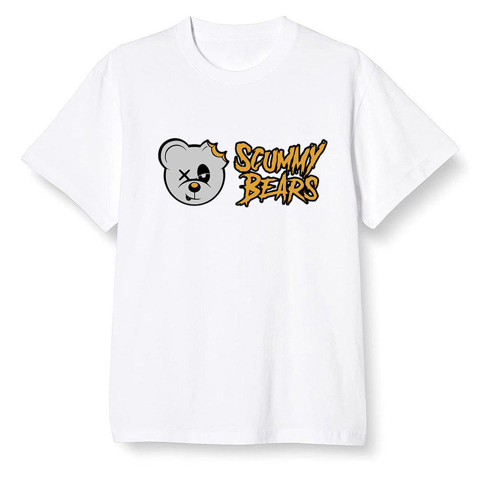 Pop Colour AJ1 Retro High OGetallic Gold - Scummy Bears  - White Men T-shirt