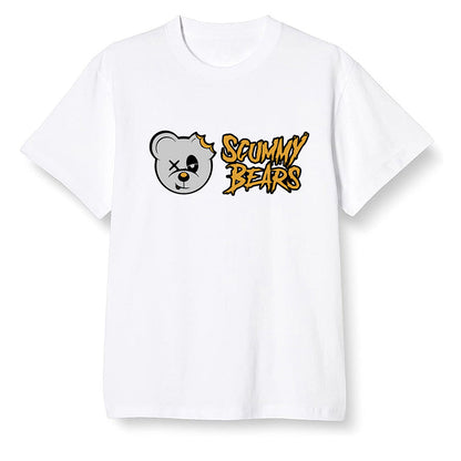 Pop Colour AJ1 Retro High OGetallic Gold - Scummy Bears  - White Men T-shirt