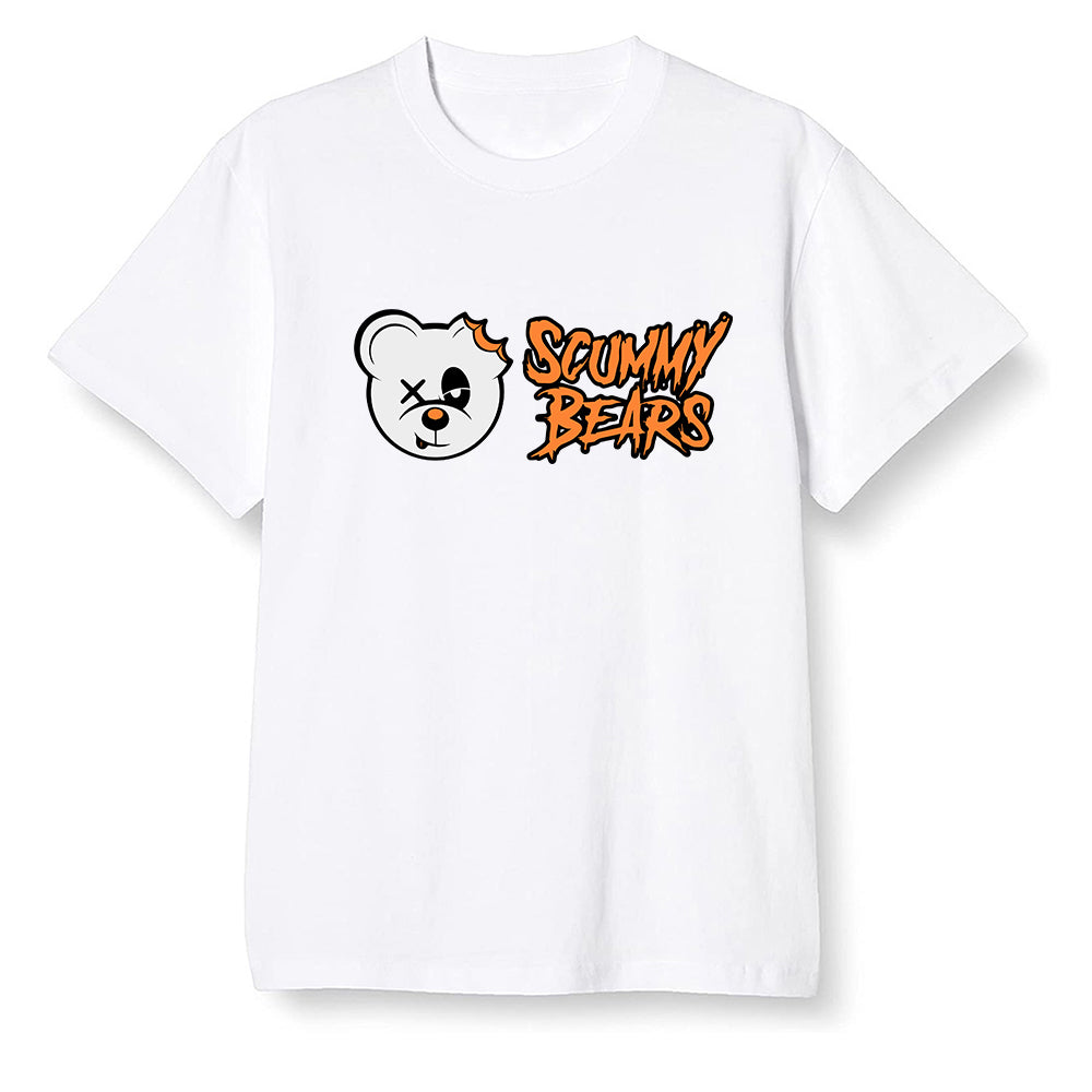Pop Colour AJ1 Retro High OG Electro Orange - Scummy Bears  - White Men T-shirt