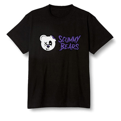 Pop Colour AJ1 Retro High OG Court Purple - Scummy Bears  - Black Men T-shirt