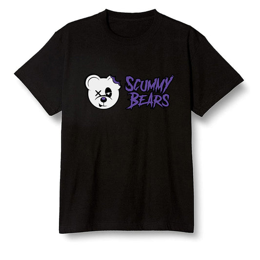 Pop Colour AJ1 Retro High OG Court Purple - Scummy Bears  - Black Men T-shirt