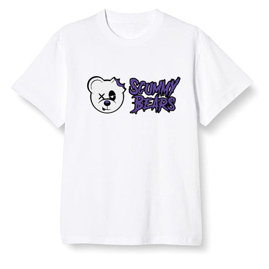 Pop Colour AJ1 Retro High OG Court Purple - Scummy Bears  - White Men T-shirt