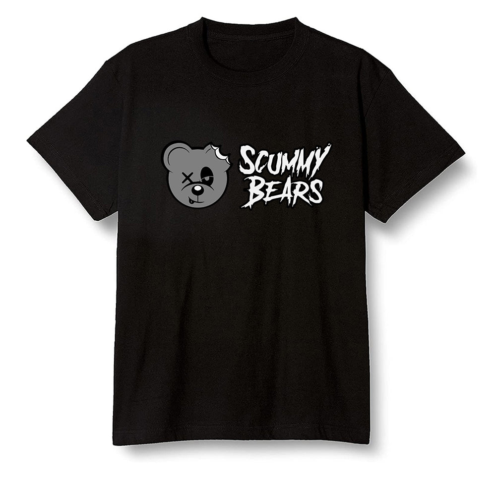 Pop Colour AJ1 High OG Silver TOE - Scummy Bears  - Black Men T-shirt