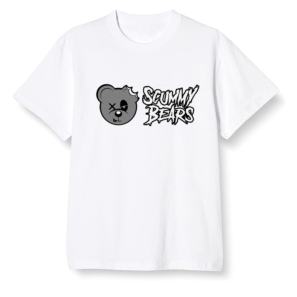 Pop Colour AJ1 High OG Silver TOE - Scummy Bears  - White Men T-shirt