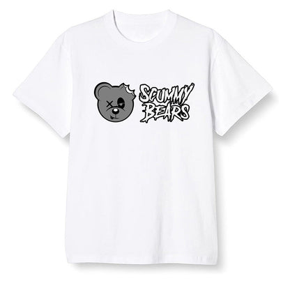 Pop Colour AJ1 High OG Silver TOE - Scummy Bears  - White Men T-shirt