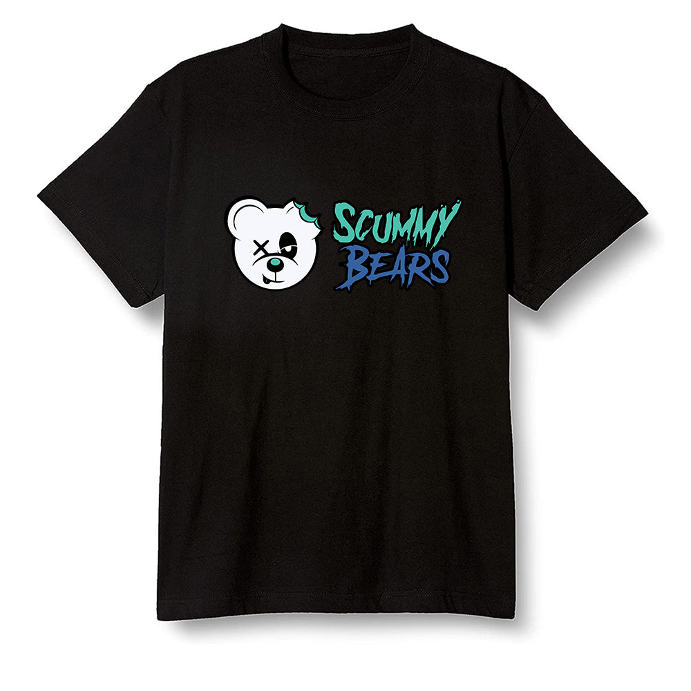 Pop Colour AJ1 High OG TIE DYE - Scummy Bears  - Black Men T-shirt