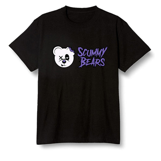 Pop Colour AJ1 High OG Court Purple - Scummy Bears  - Black Men T-shirt