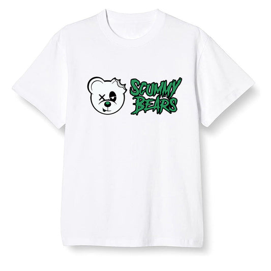 Pop Colour AJ13 Retro 'Lucky Green' - Scummy Bears - White Men T-shirt