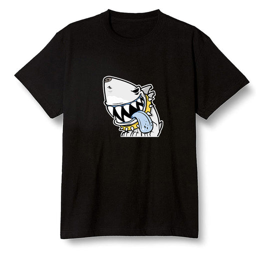Pop Colour AJ1 Retro Low 'West Coast' White/Varsity Maize-University Blue - Shark dog - Black Men T-shirt