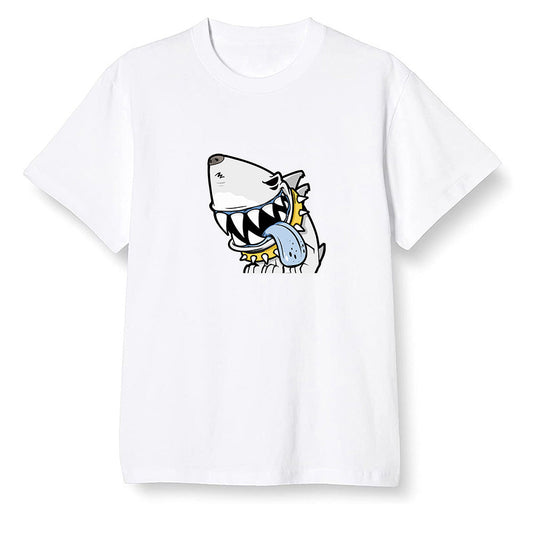 Pop Colour AJ1 Retro Low 'West Coast' White/Varsity Maize-University Blue - Shark dog - White Men T-shirt