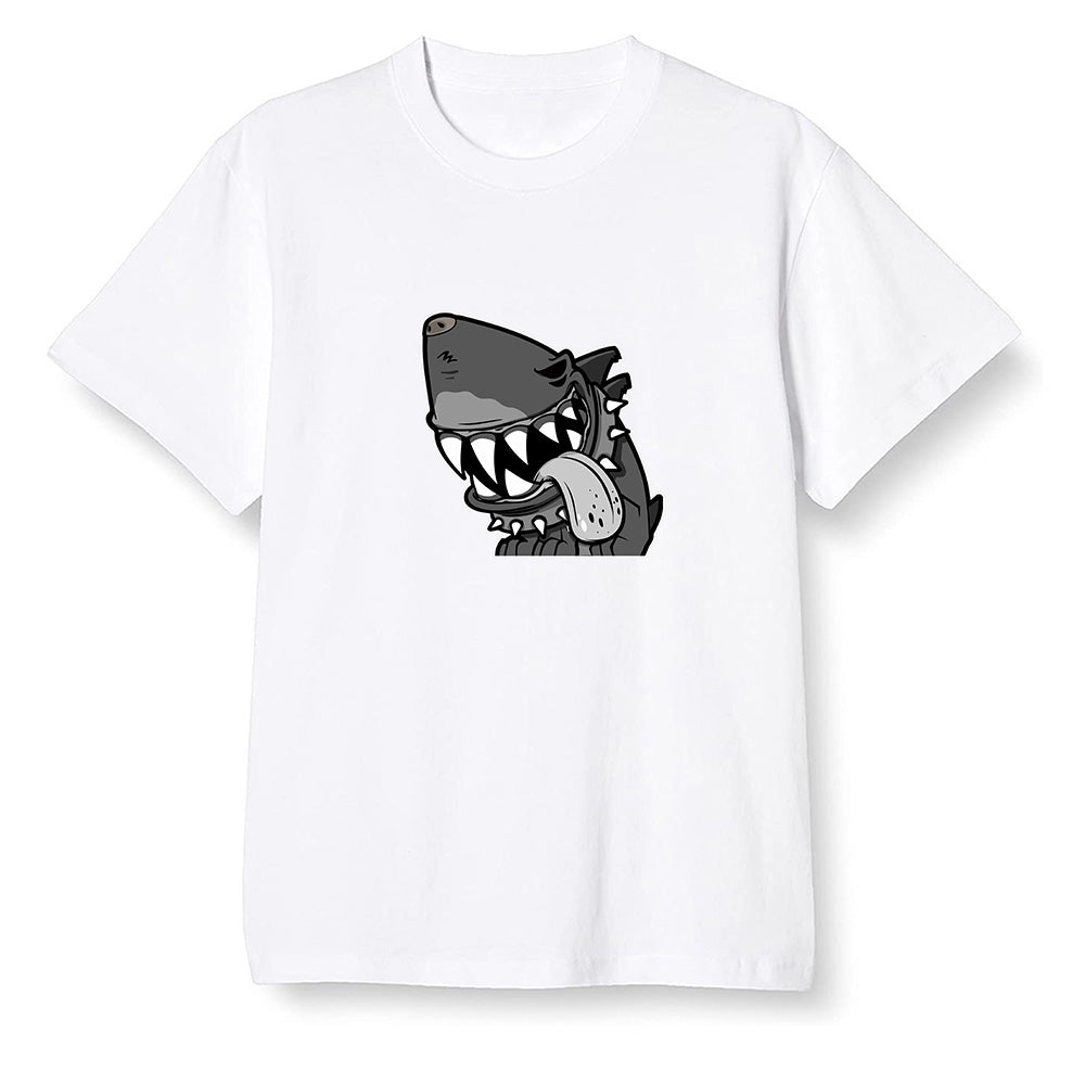 Pop Colour AJ1 Low 'Triple Black' Black - Shark dog - White Men T-shirt