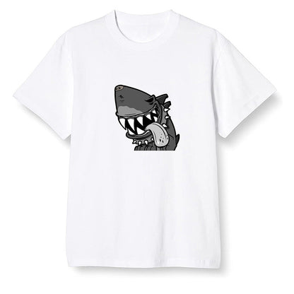 Pop Colour AJ1 Low 'Triple Black' Black - Shark dog - White Men T-shirt