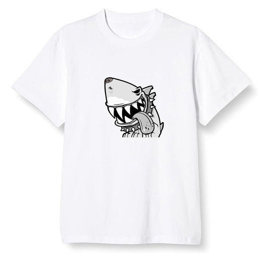 Pop Colour AJ1 Low GS Light Smoke Grey - Shark dog - White Men T-shirt