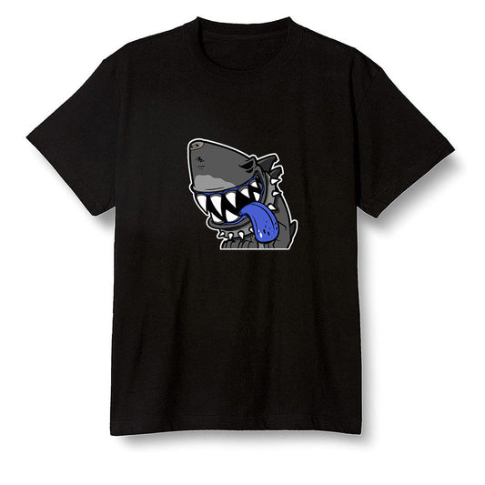 Pop Colour AJ1 Mid Hyper Royal - Shark dog - Black Men T-shirt