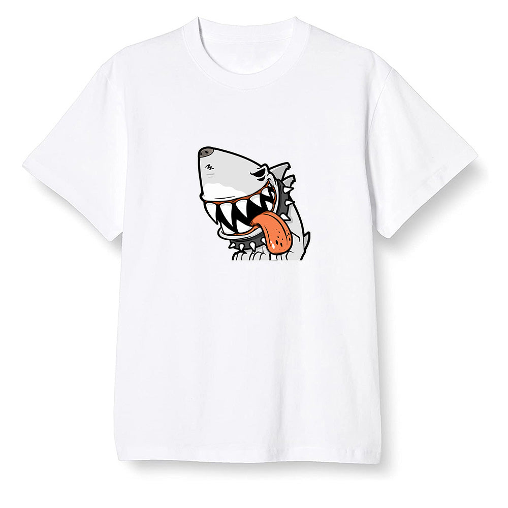 Pop Colour AJ1 Retro High OG Shattered Backboard - Shark dog - White Men T-shirt