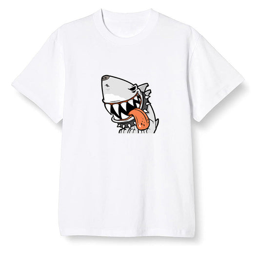 Pop Colour AJ1 Retro High OG Shattered Backboard - Shark dog - White Men T-shirt