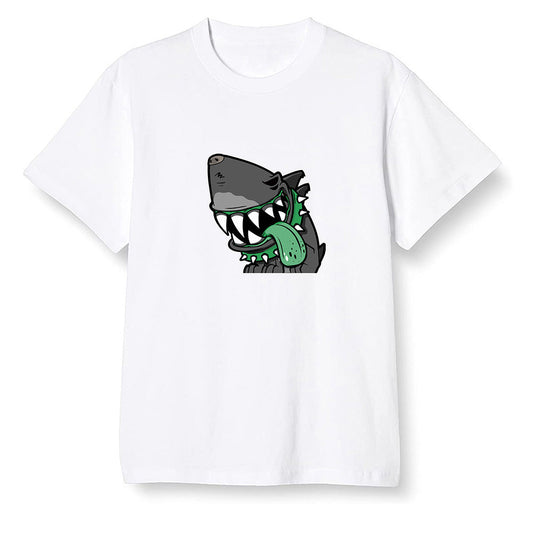 Pop Colour AJ1 Retro High OG Pine Green J10456 - Shark dog - White Men T-shirt