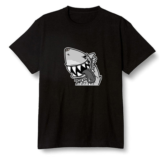 Pop Colour AJ1 Retro High OG Shadow 2.0 - Shark dog - Black Men T-shirt