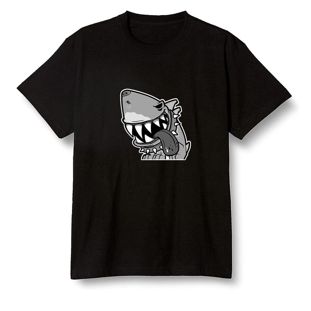 Pop Colour AJ1 Retro High OG Rebellionaire - Shark dog - Black Men T-shirt