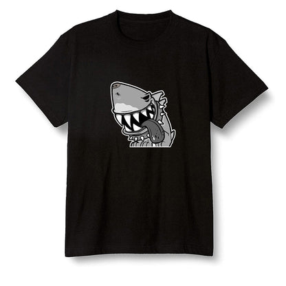 Pop Colour AJ1 Retro High OG Rebellionaire - Shark dog - Black Men T-shirt