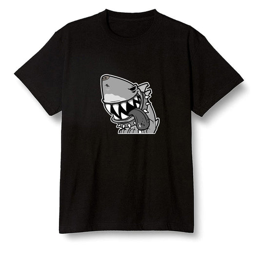 Pop Colour AJ1 Retro High OG Rebellionaire - Shark dog - Black Men T-shirt