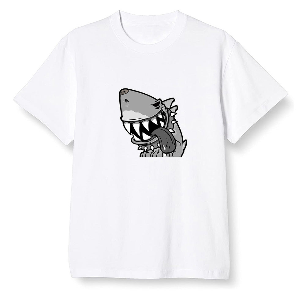 Pop Colour AJ1 Retro High OG Rebellionaire - Shark dog - White Men T-shirt