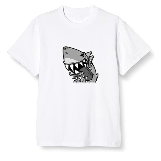 Pop Colour AJ1 Retro High OG Rebellionaire - Shark dog - White Men T-shirt