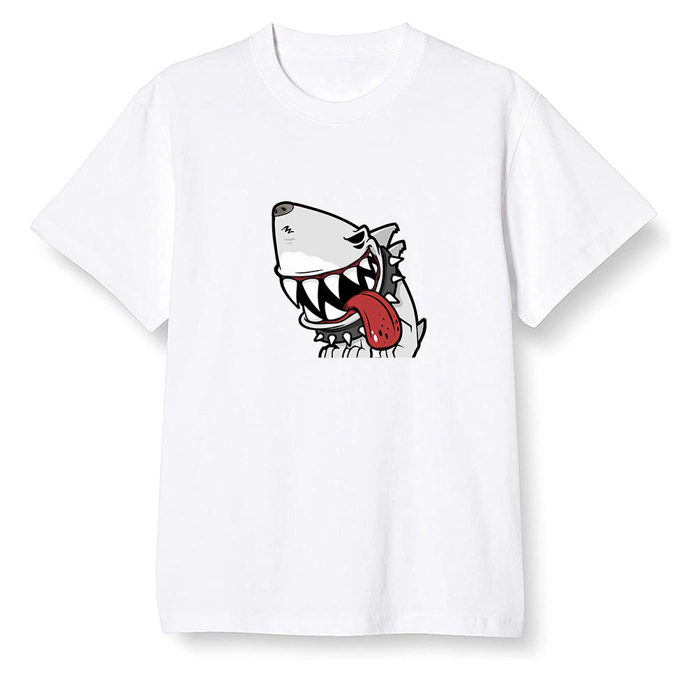 Pop Colour AJ1 Retro High OG Chicago - Shark dog - White Men T-shirt